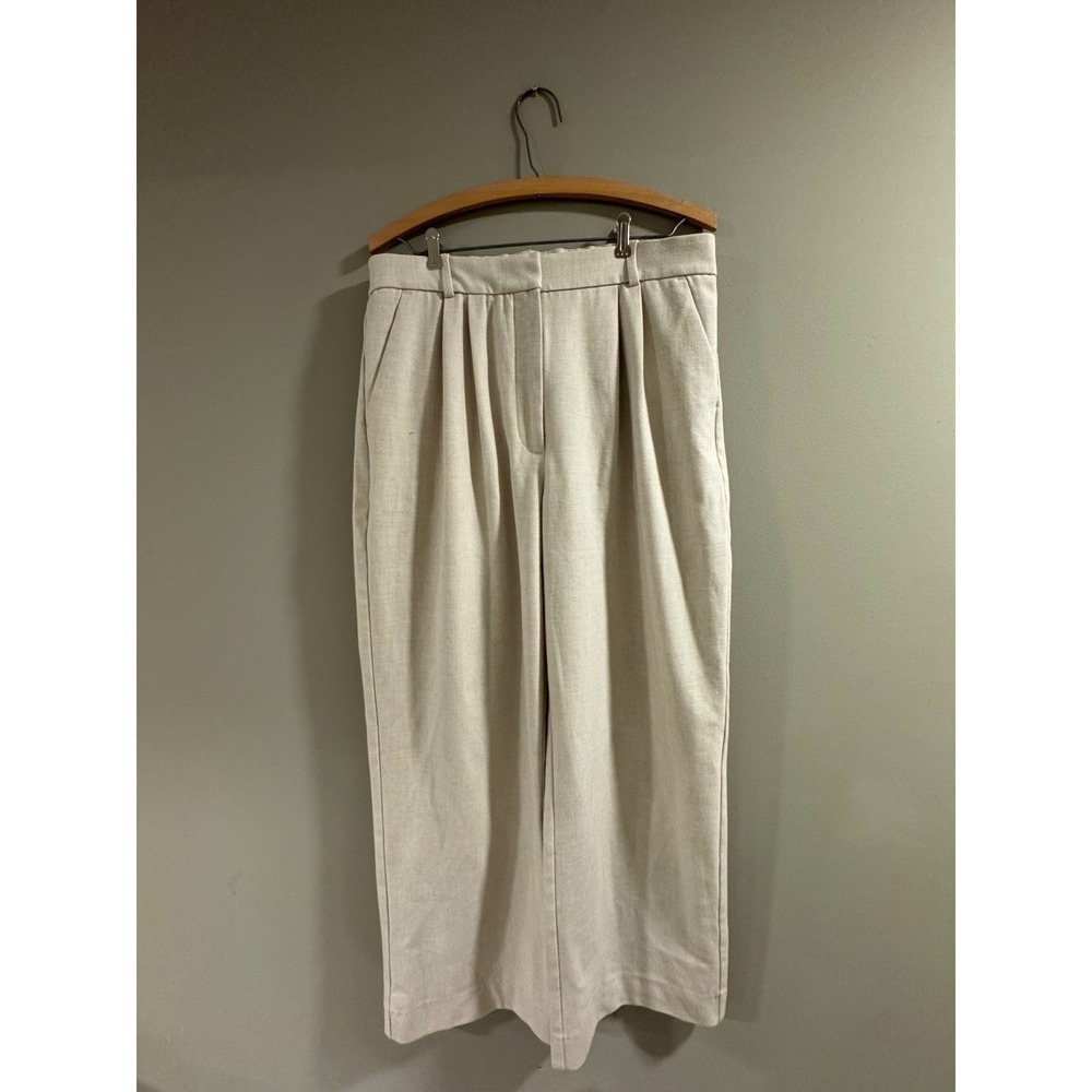 Abercrombie & Fitch Women's Light Beige Wide-Leg Trousers - Picture 2 of 6
